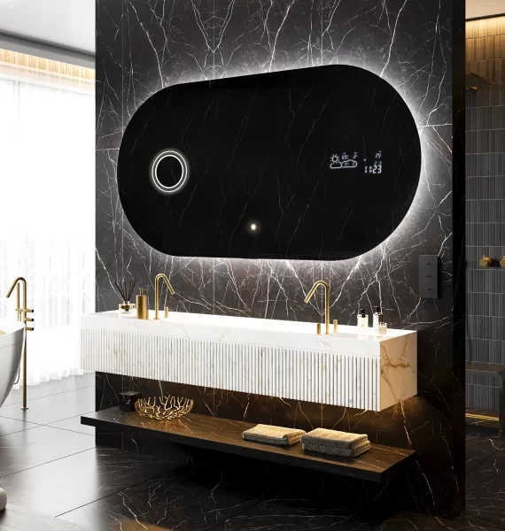 Oglinda ovala baie cu leduri F003