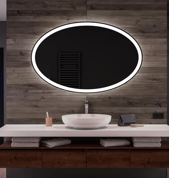 Oglinda ovala baie cu leduri F005